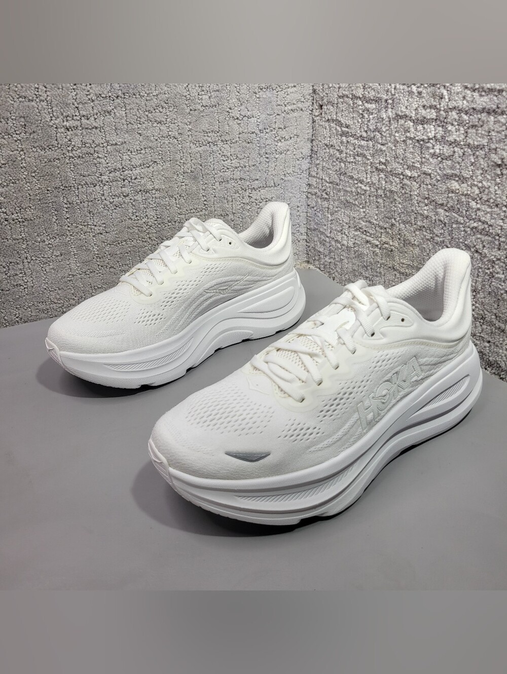 Hoka One One Bondi 9 Wide Womens Size US 8.5D White Atletic Running Sneakers - Picture 10 of 13